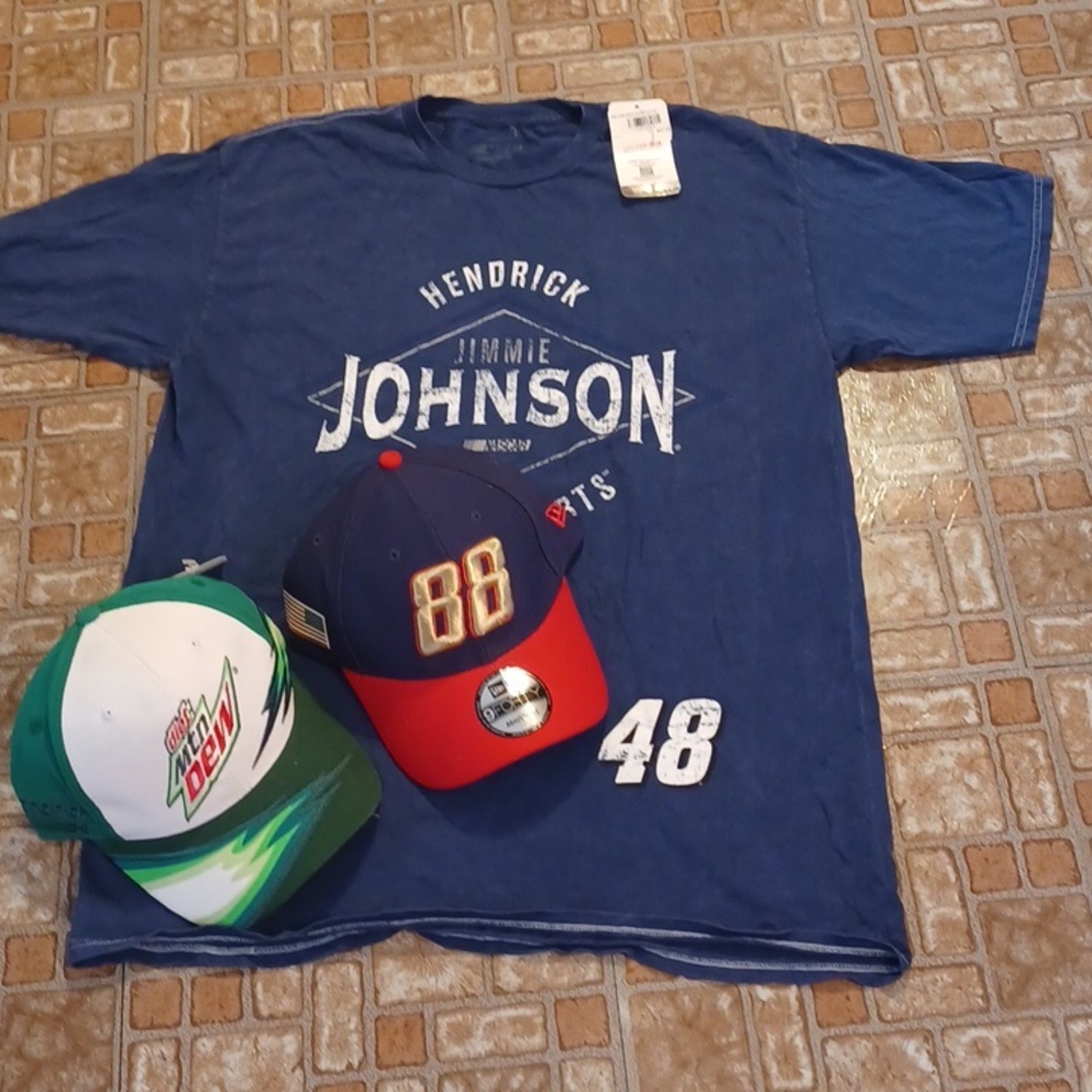 Nascar tee shirt and hats Alen Bowman 88 Jimmy Johnson 48,  Hendrick rac…